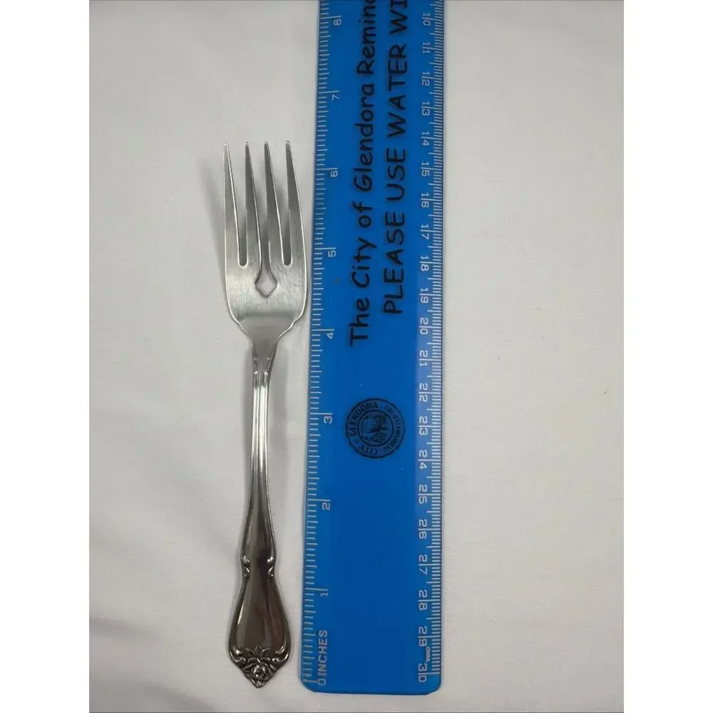 Oneida ARBOR ROSE TRUE ROSE 1881 Rogers Ltd Stainless Flatware 3 Salad Forks